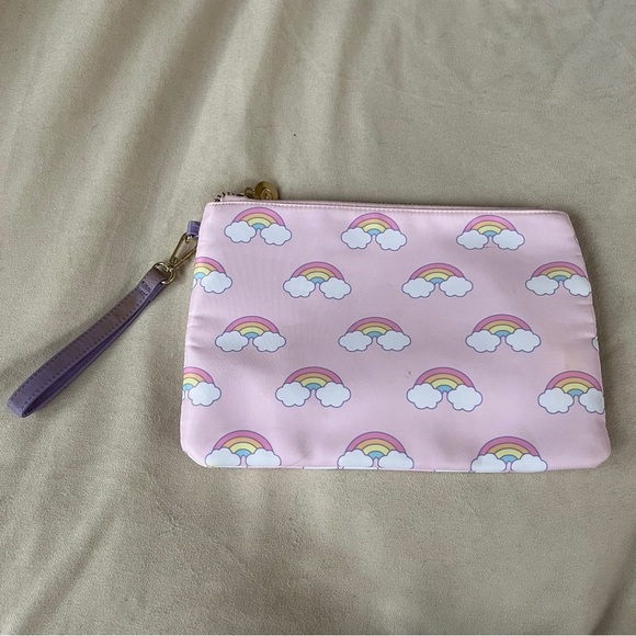 Stoney Clover Lane x Target Light Pink Rainbow Print Flat Pouch - Picture 2 of 4
